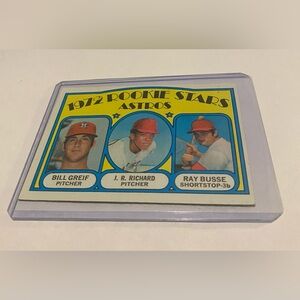J.R. Richards/Bill Greif/Ray Busse 1972 Astros Rookie Card Topps Baseball